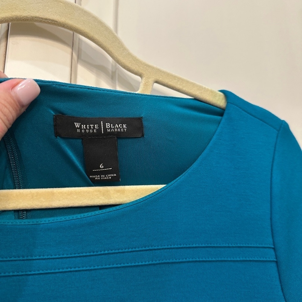 White House Black Market Teal Dress - Picture 2 of 4